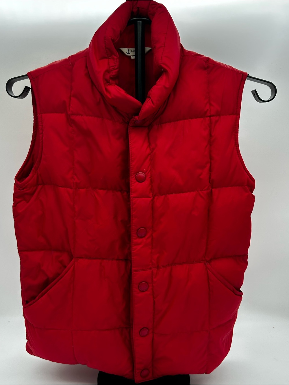 Lands' End Kids Red Quilted Puffer Vest Size Small 7-8